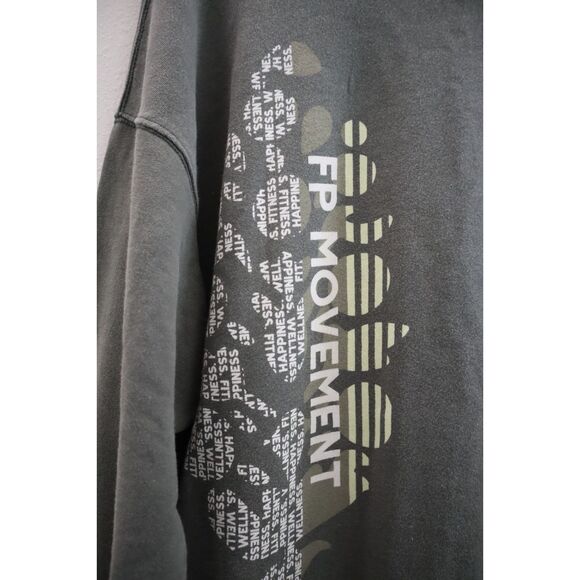 FP Movement OB1673278 Women Sz M Ash Green All Star Logo Crewneck Sweatshirt - Picture 3 of 15